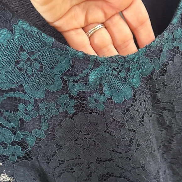 Reitmans Midnight Blue Lace Top - Picture 5 of 7